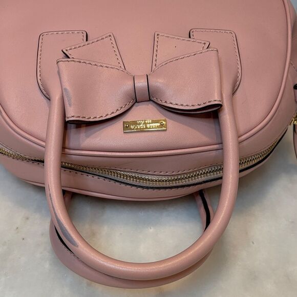 Kate Spade Montrose Avenue Leeland Bow Leather Convertible Satchel Shoulder Bag - Picture 11 of 16